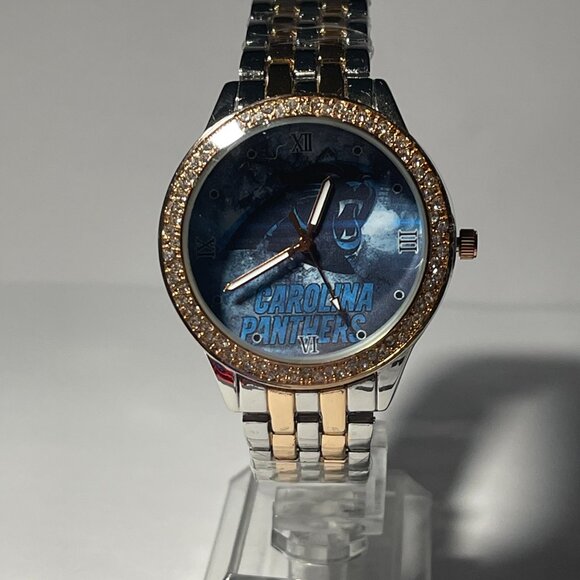 Carolina Panthers NFL Women\'s Luxury TWO-TONED Watch-(RARE) NEW